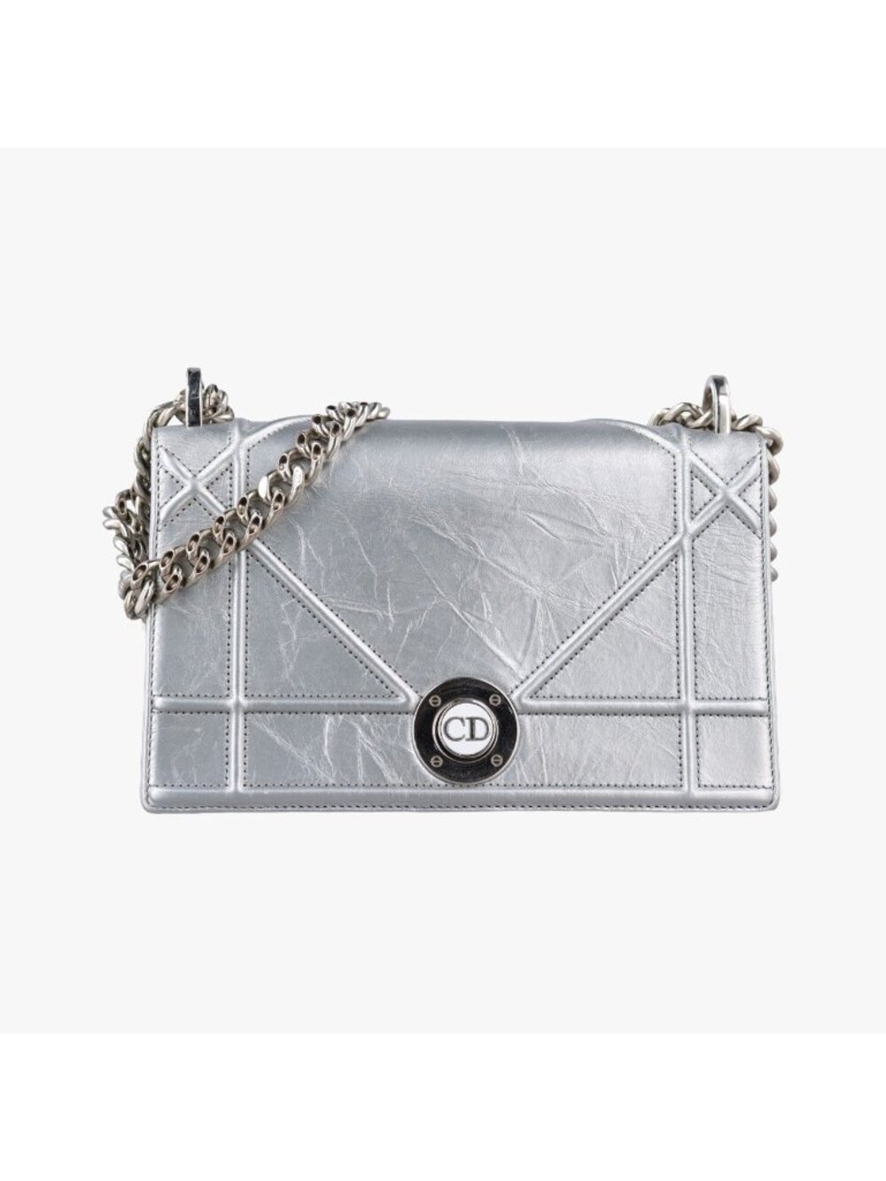 Dior Diorama Silver Leather